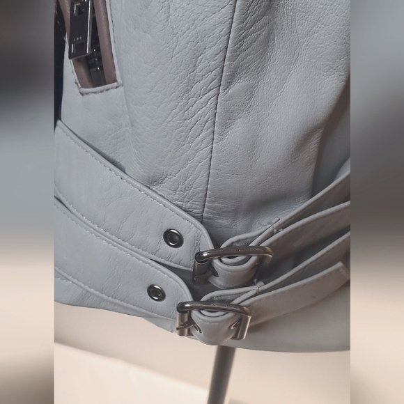🔥Host Pick🔥NWT IRO women -size 42-leather moto Jacket-colorblock - Picture 15 of 15